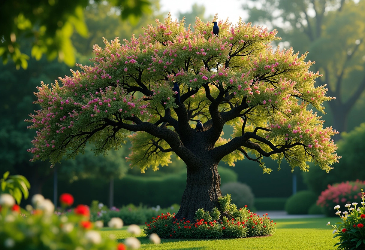 arbre fleurs